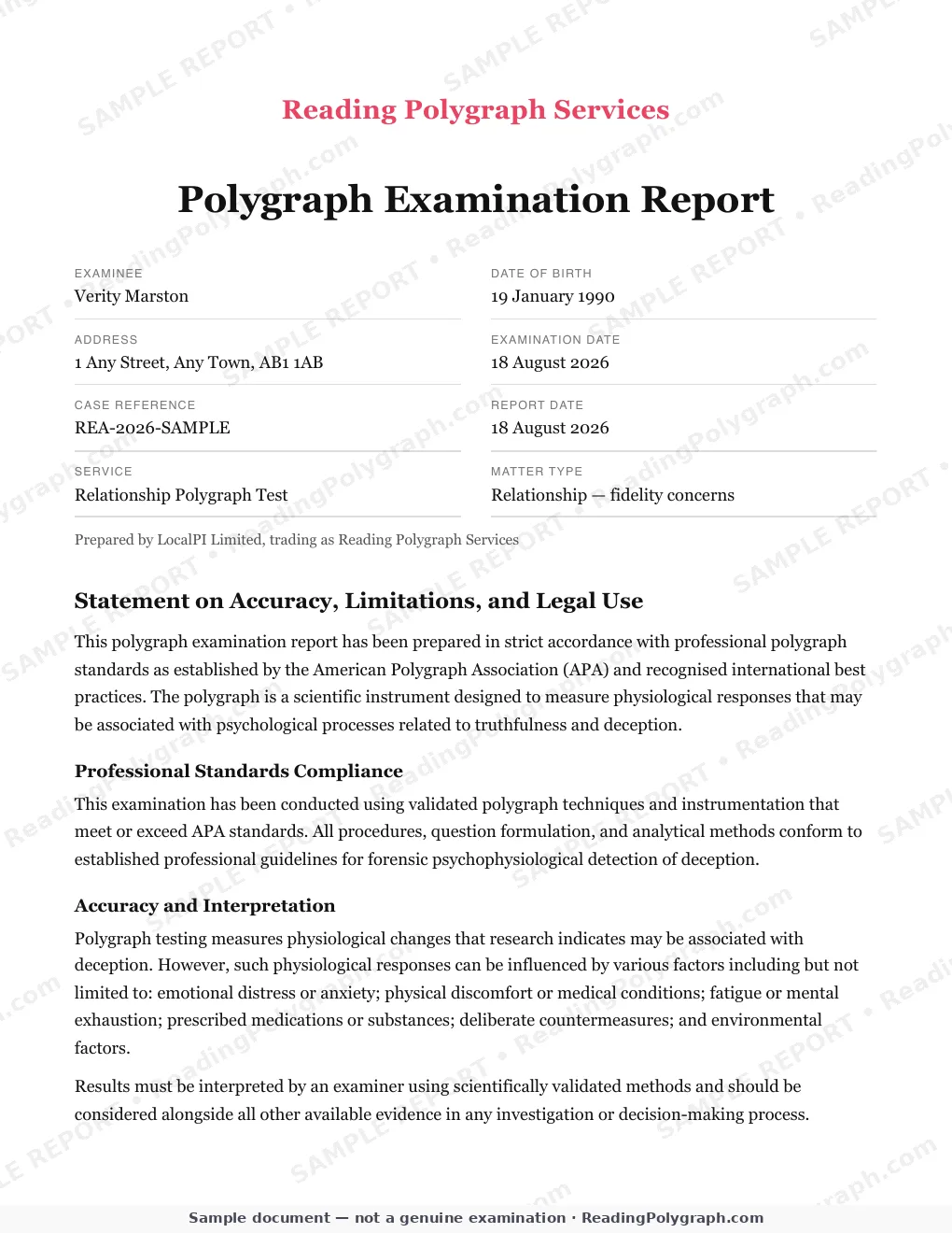 report page 1 (sample, watermarked)